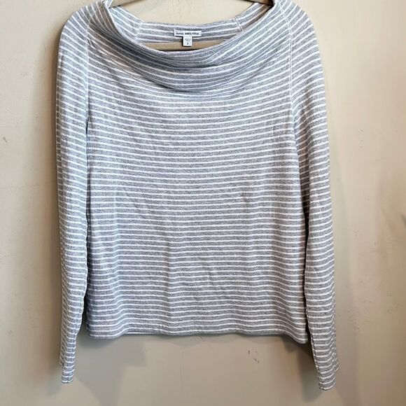 James Perse Triped Boatneck Top 3=L - Picture 1 of 6